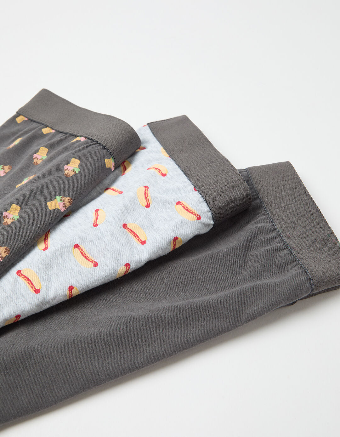 Pack 3 Boxers, Homem, Cinzento Escuro