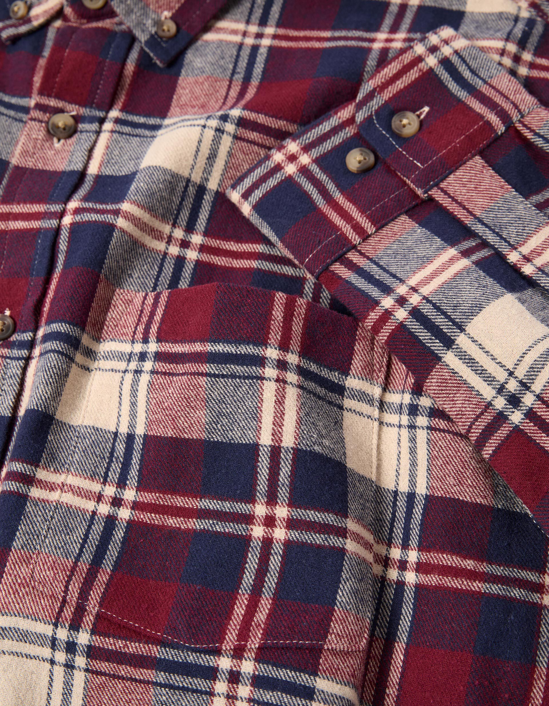 Comprar Online Camisa Flanela de Xadrez, Homem, Vermelho Escuro