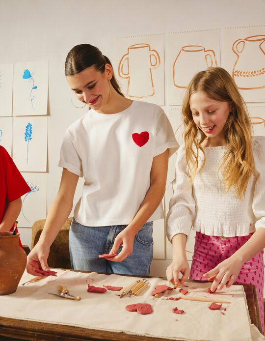 Comprar Online T-shirt Dia da M&atilde;e, Mulher, Branco