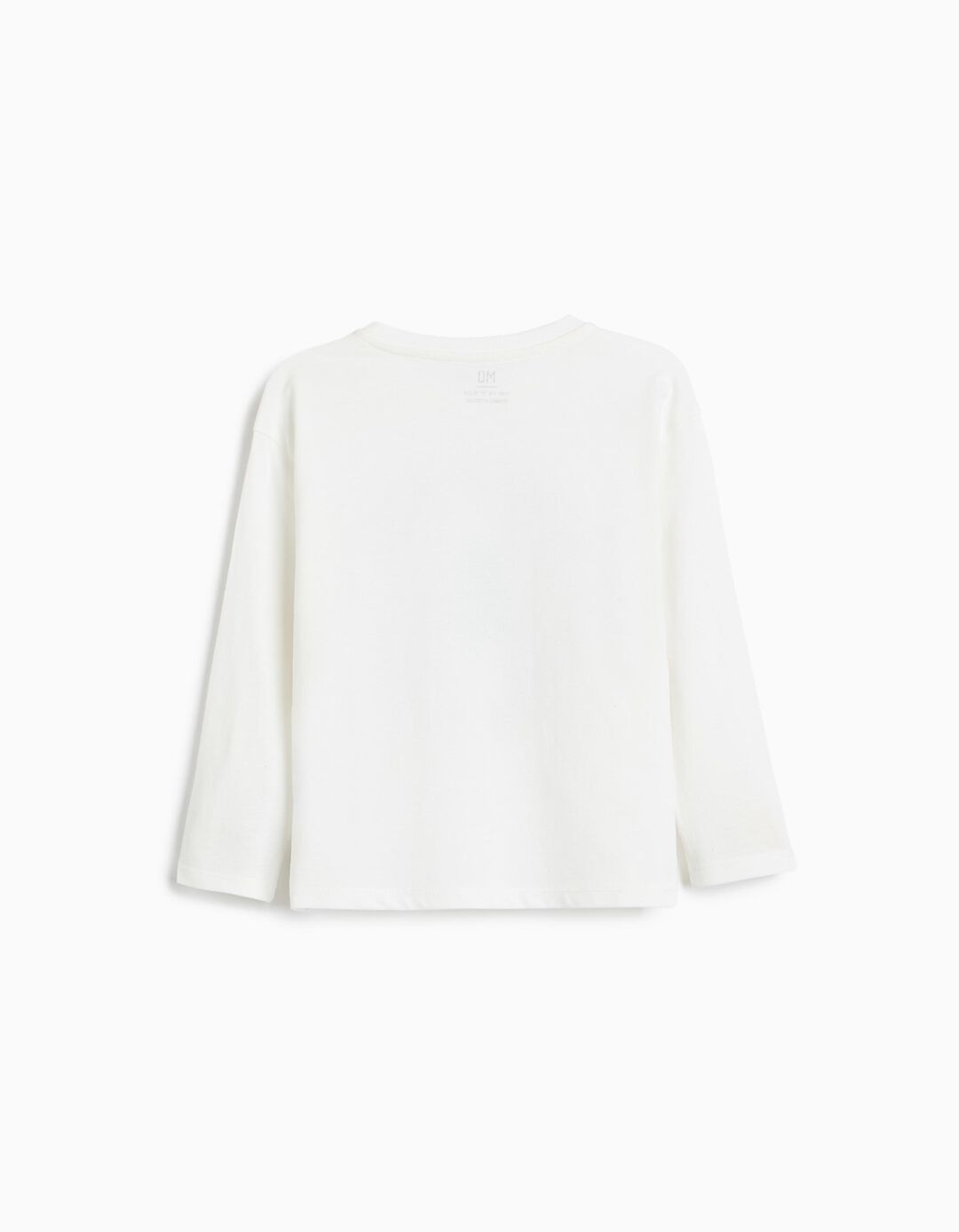 T-shirt Manga Comprida, Menino, Branco