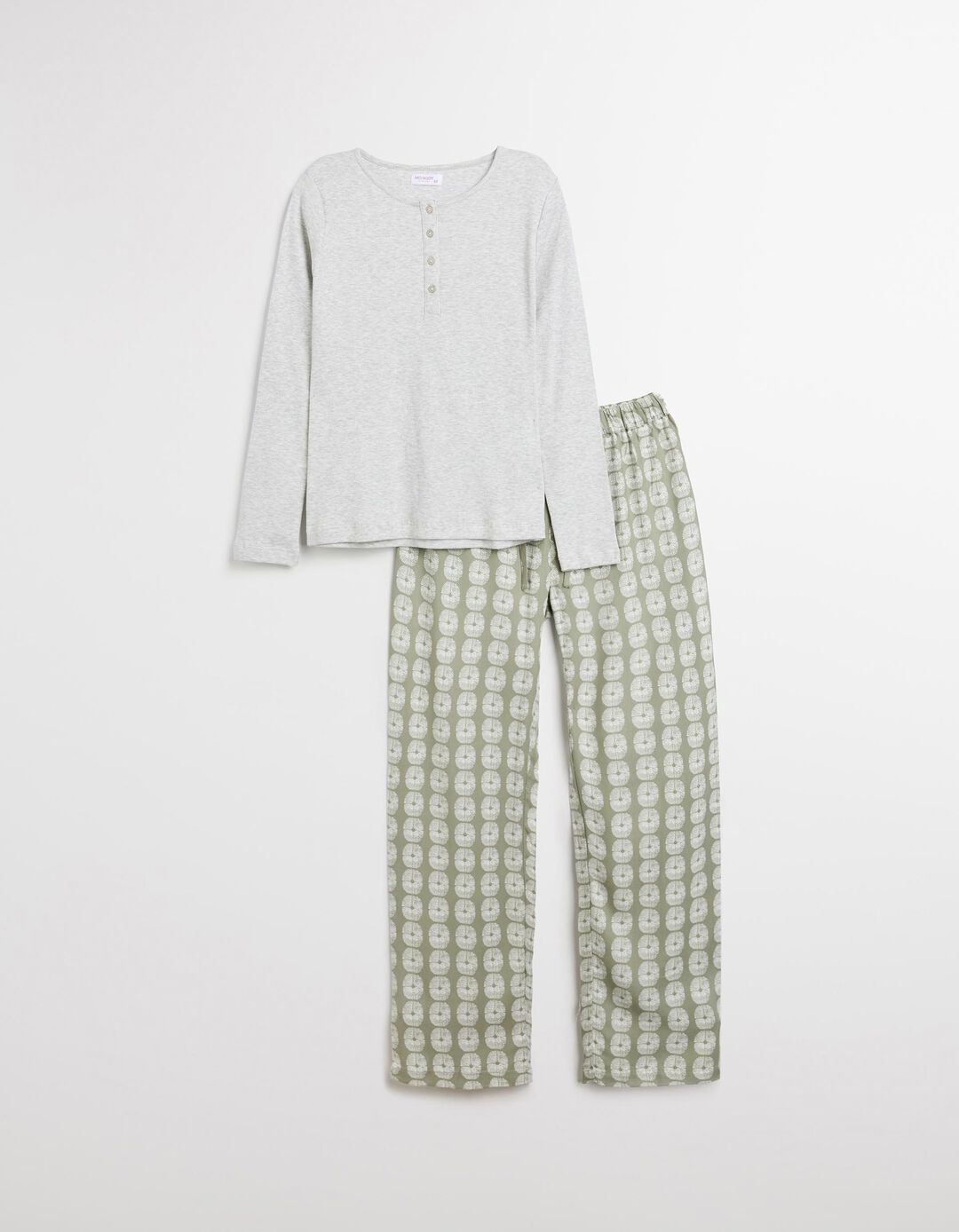 Pijama Jersey, Mulher, Bege 