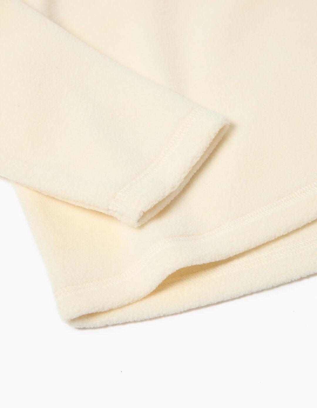 Camisola Polar com Fecho, Menina, Branco