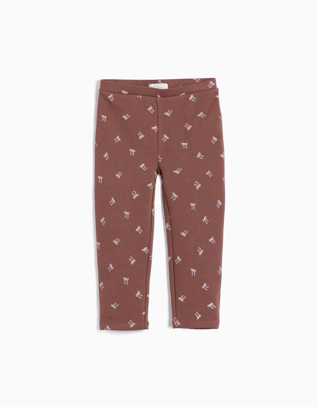Leggings Com Interior Cardado, Menina, Castanho Escuro