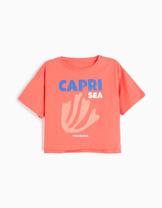 Comprar Online T-shirt, Menina, Laranja Escuro 