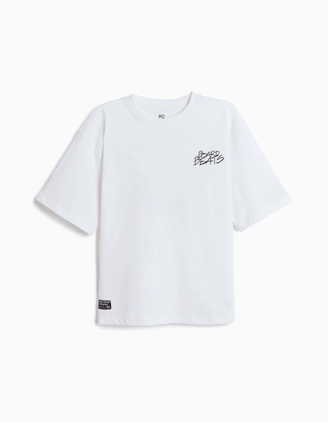 T-shirt Estampada 'Loose Fit', Menino, Branco