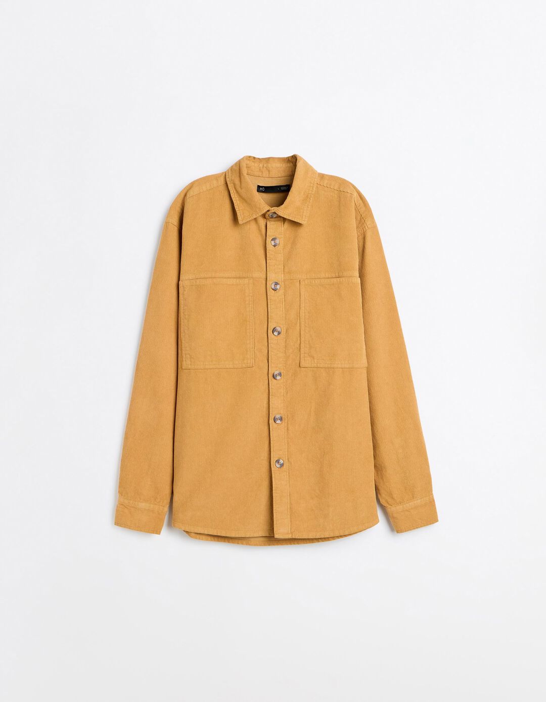 Sobrecamisa Em Bombazina, Homem, Amarelo Escuro