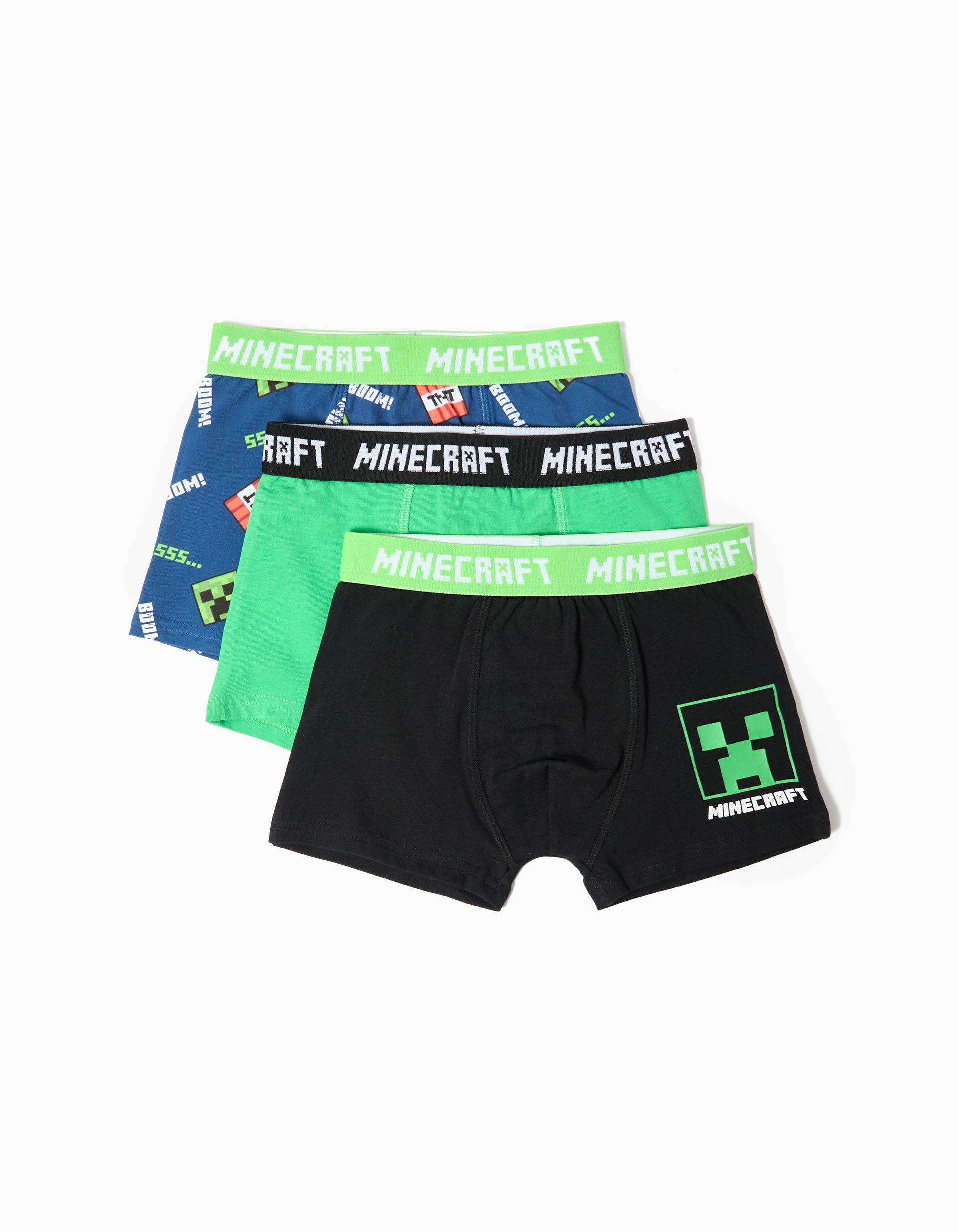 Comprar Online Pack 3 Boxers 'Minecraft', Menino, Multicor