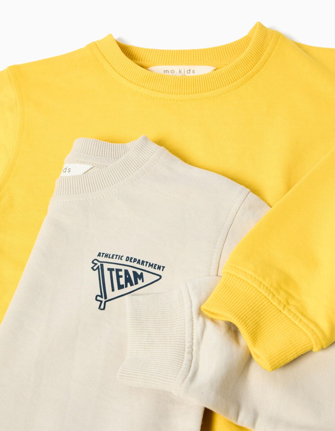 Pack 2 Sweatshirts de Felpa, Menino, Amarelo Claro