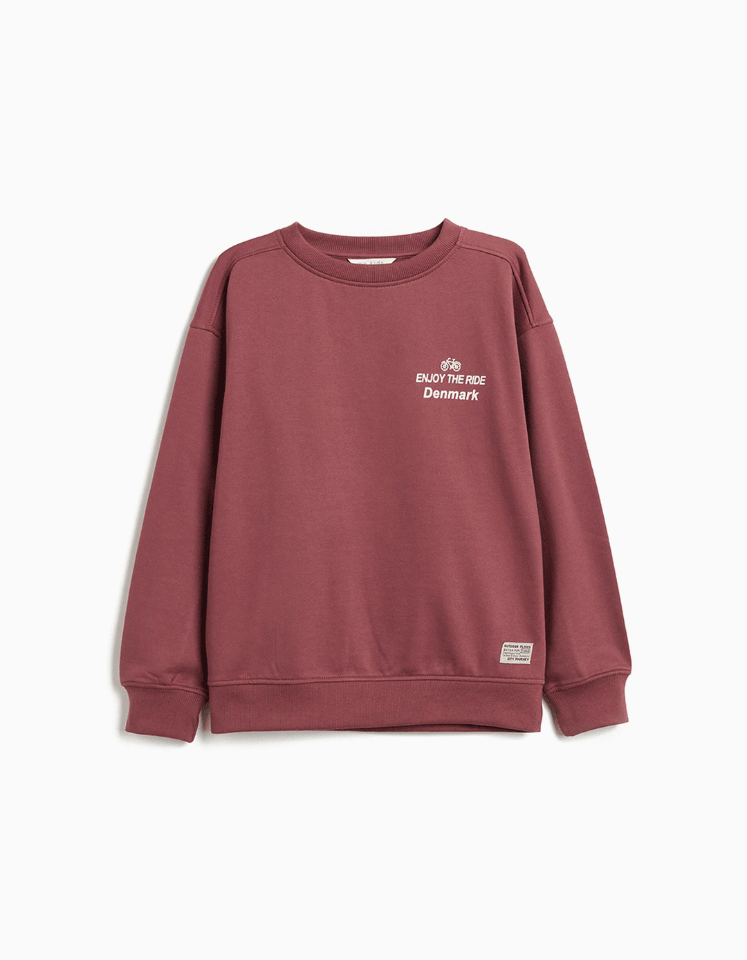 Sweatshirt de Felpa, Menino, Vermelho Escuro