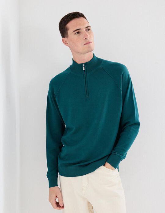 Comprar Online Camisola de Malha, Homem, Verde Escuro