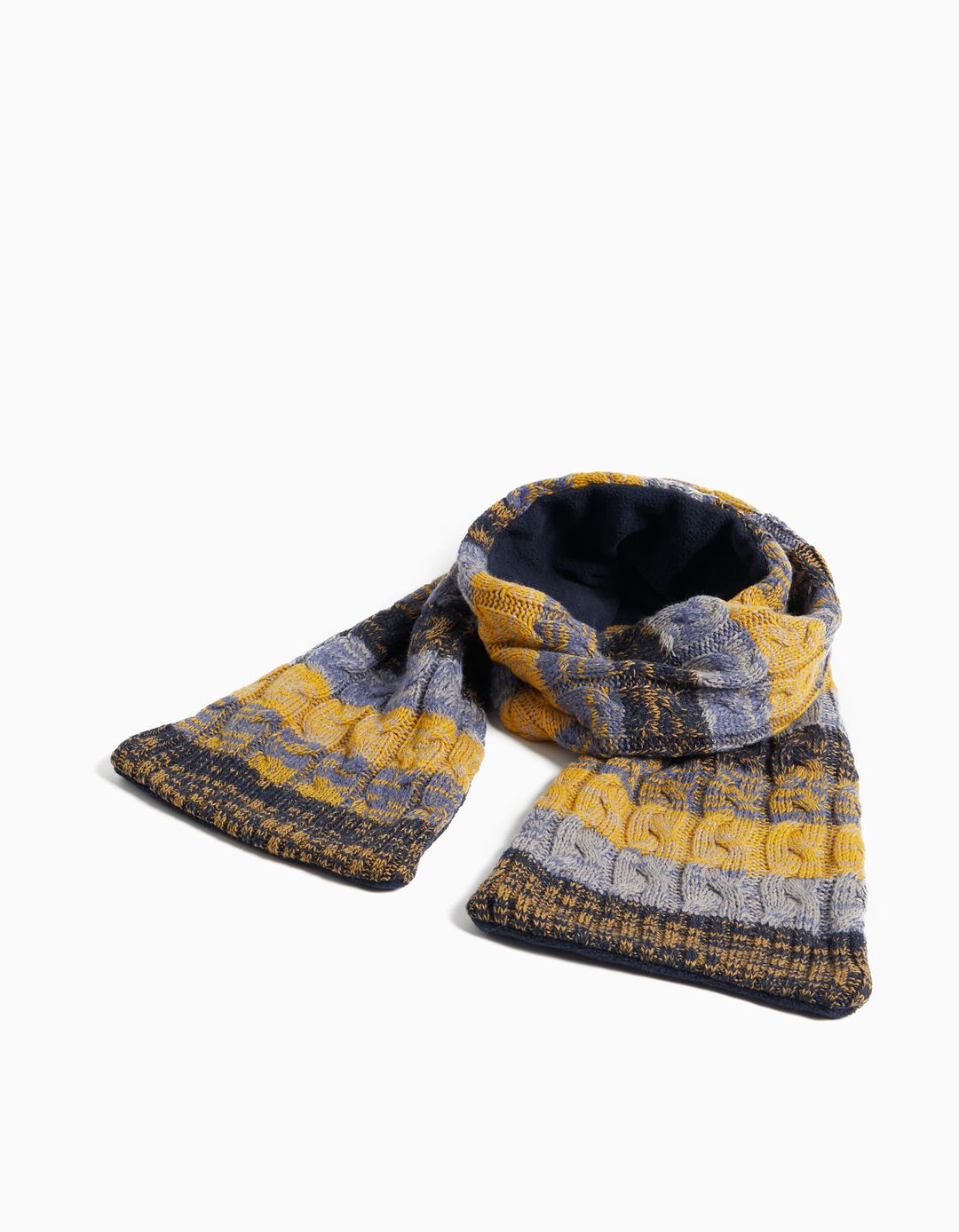 Braided Knit Scarf Combined Colors, Boy, Multiple colors