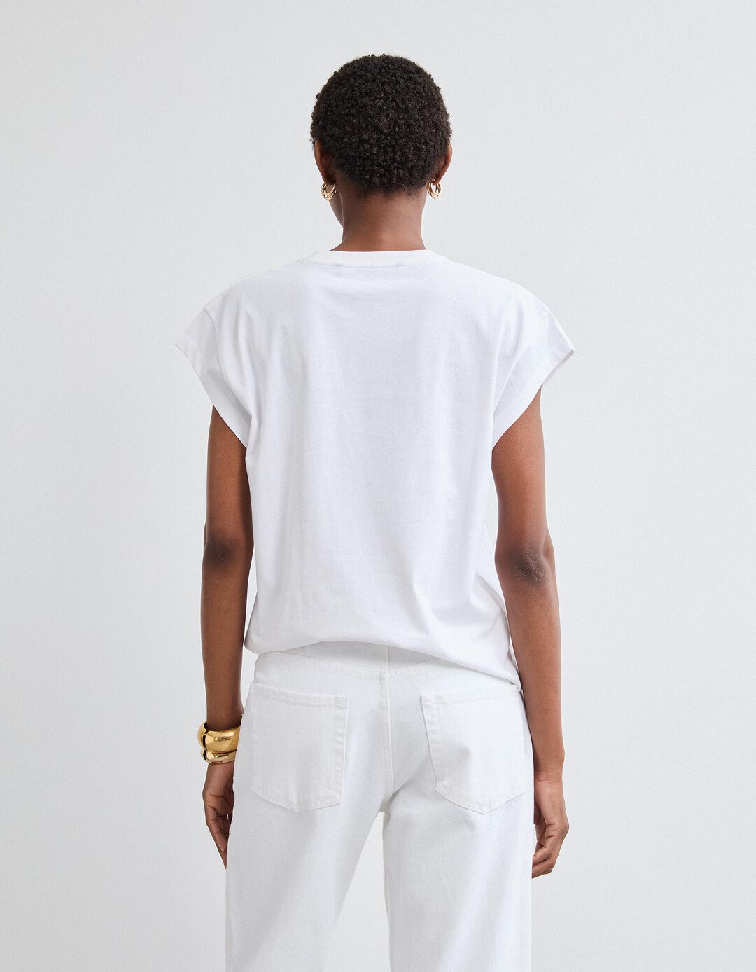 T-shirt Estampado, Mulher, Branco