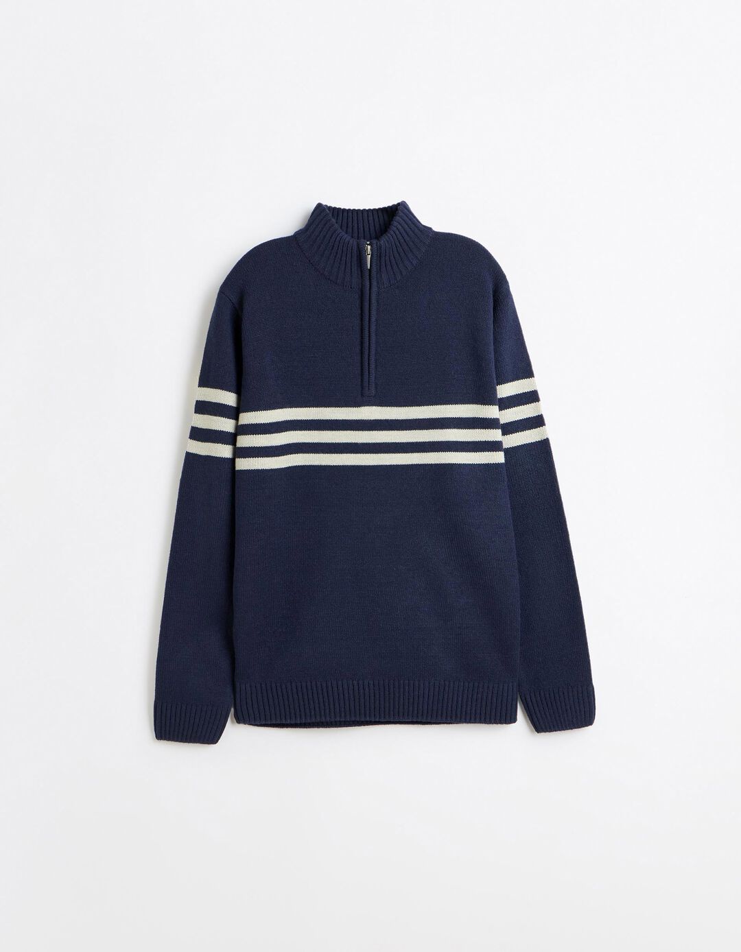 Sweater De Gola Alta, Homem, Azul Escuro