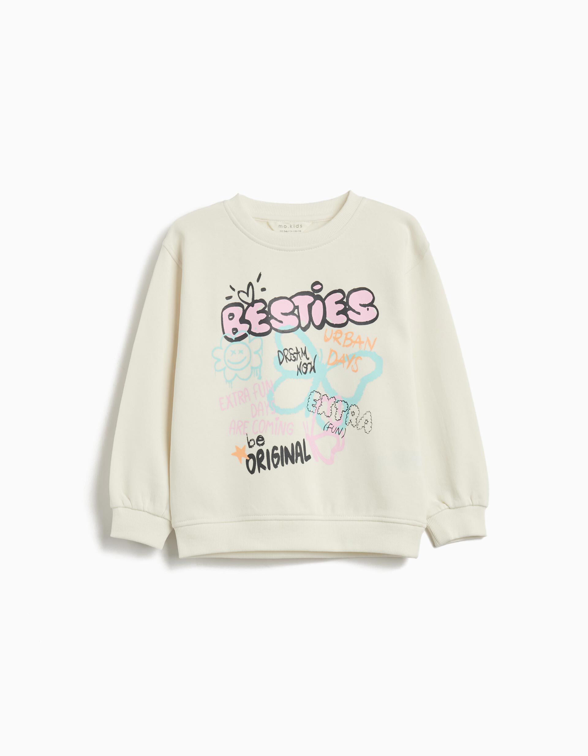 Comprar Online Sweatshirt de Felpa, Menina, Branco
