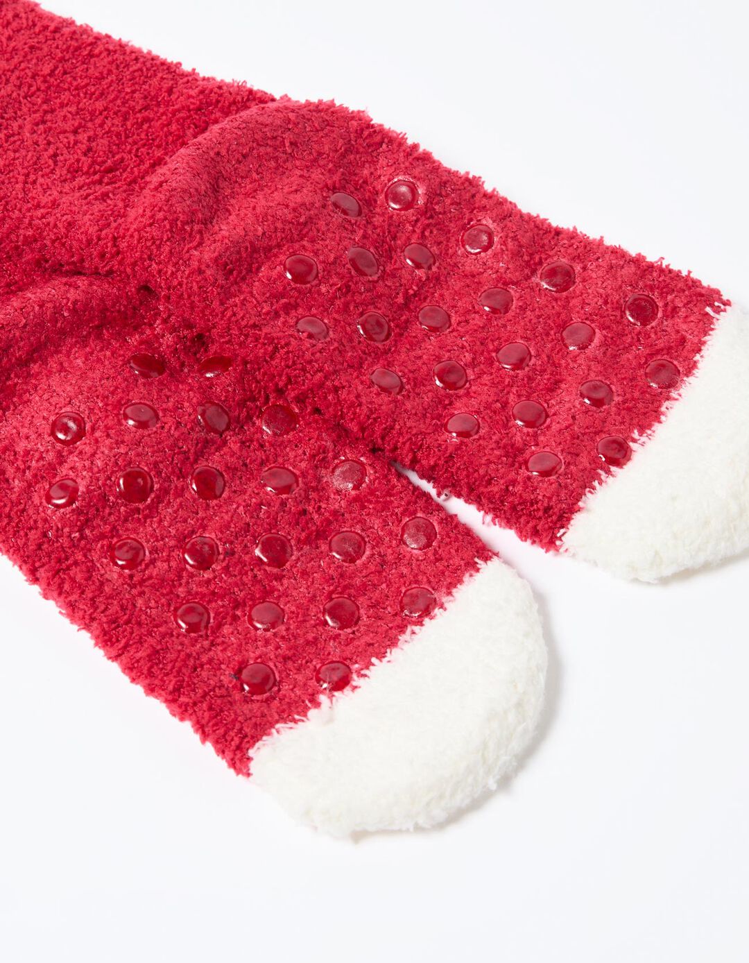 Par de Meias Antiderrapantes Natal, Homem, Vermelho