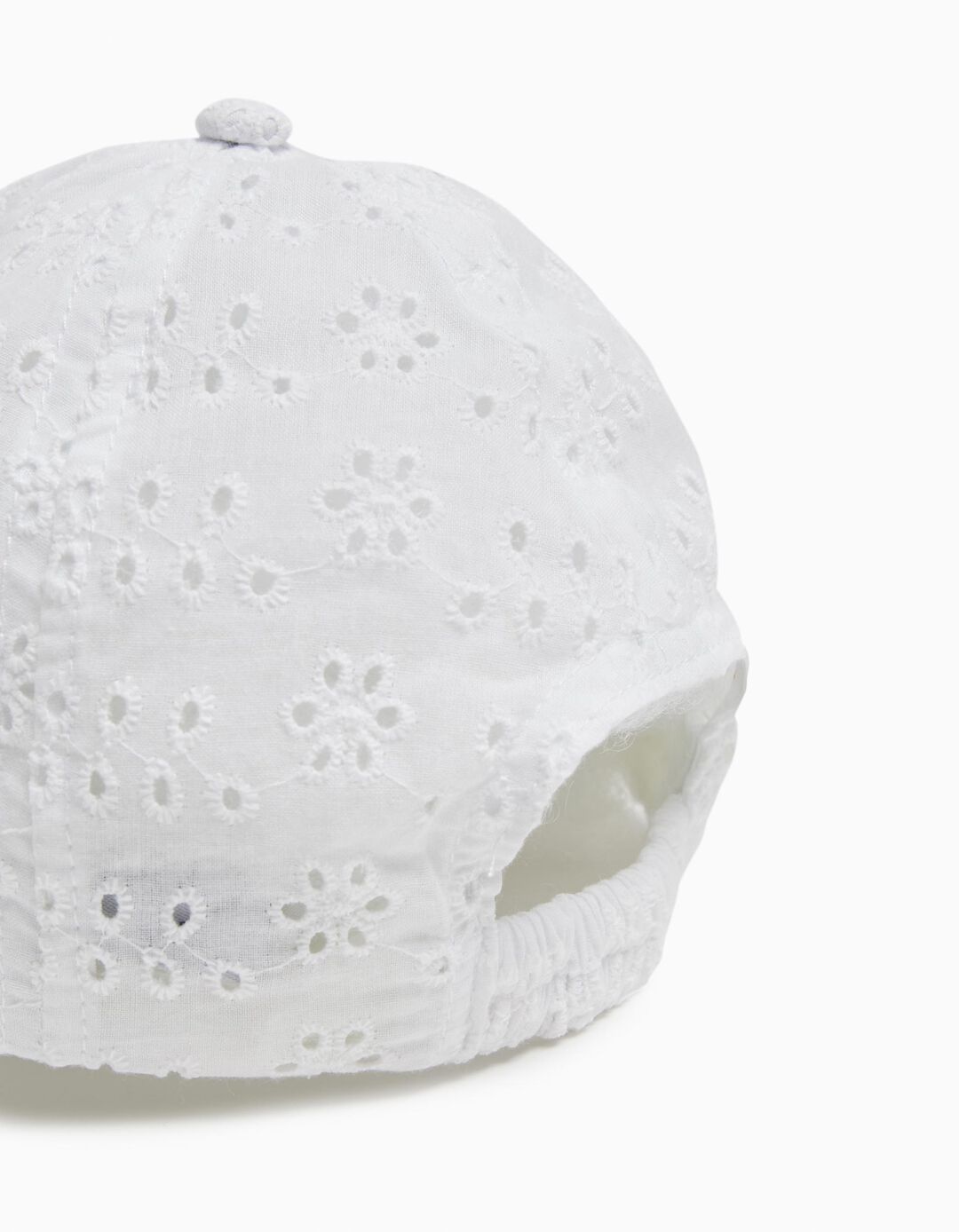 English Embroidered Cap, Girl, White