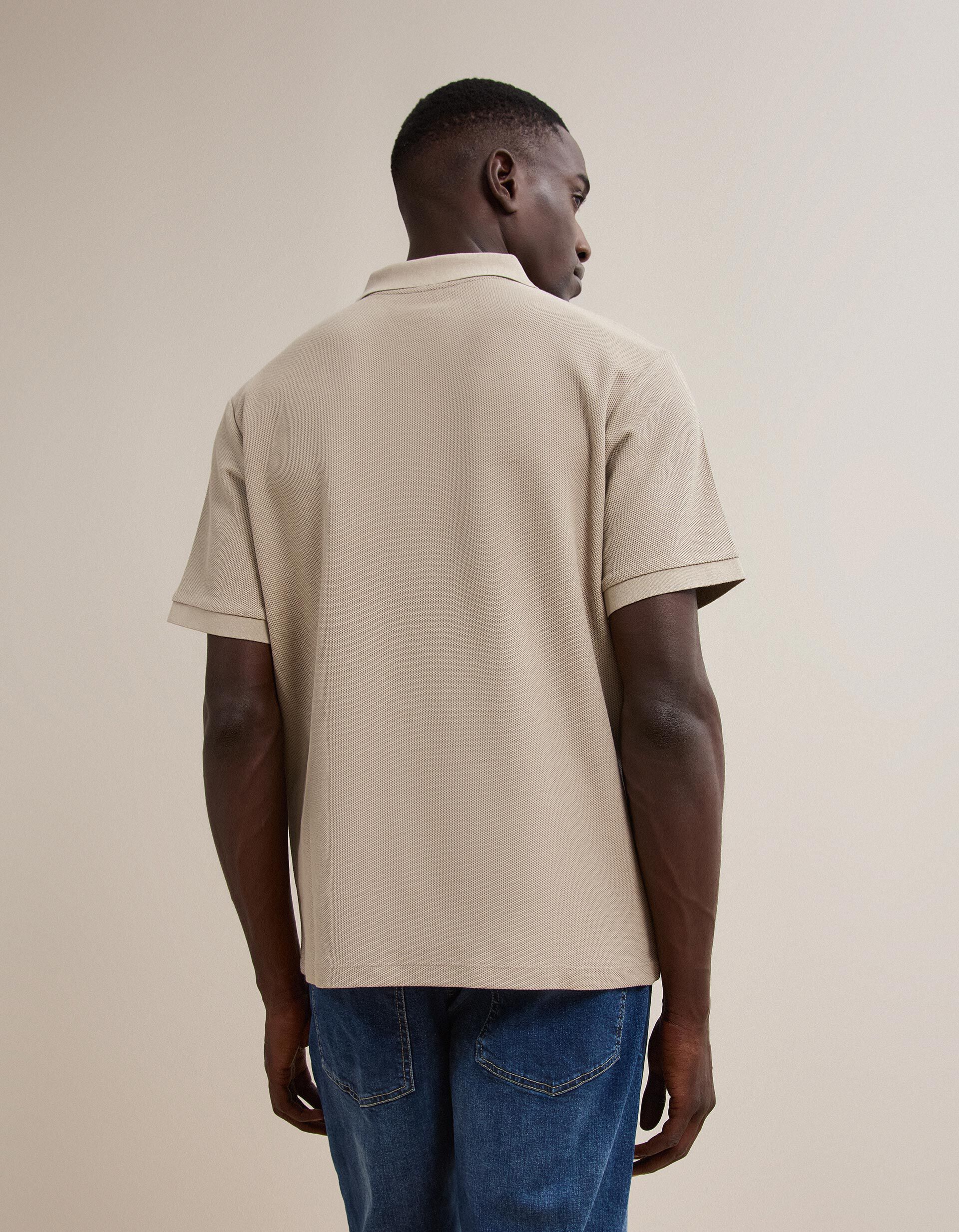 Comprar Online Polo com Fecho, Homem, Bege