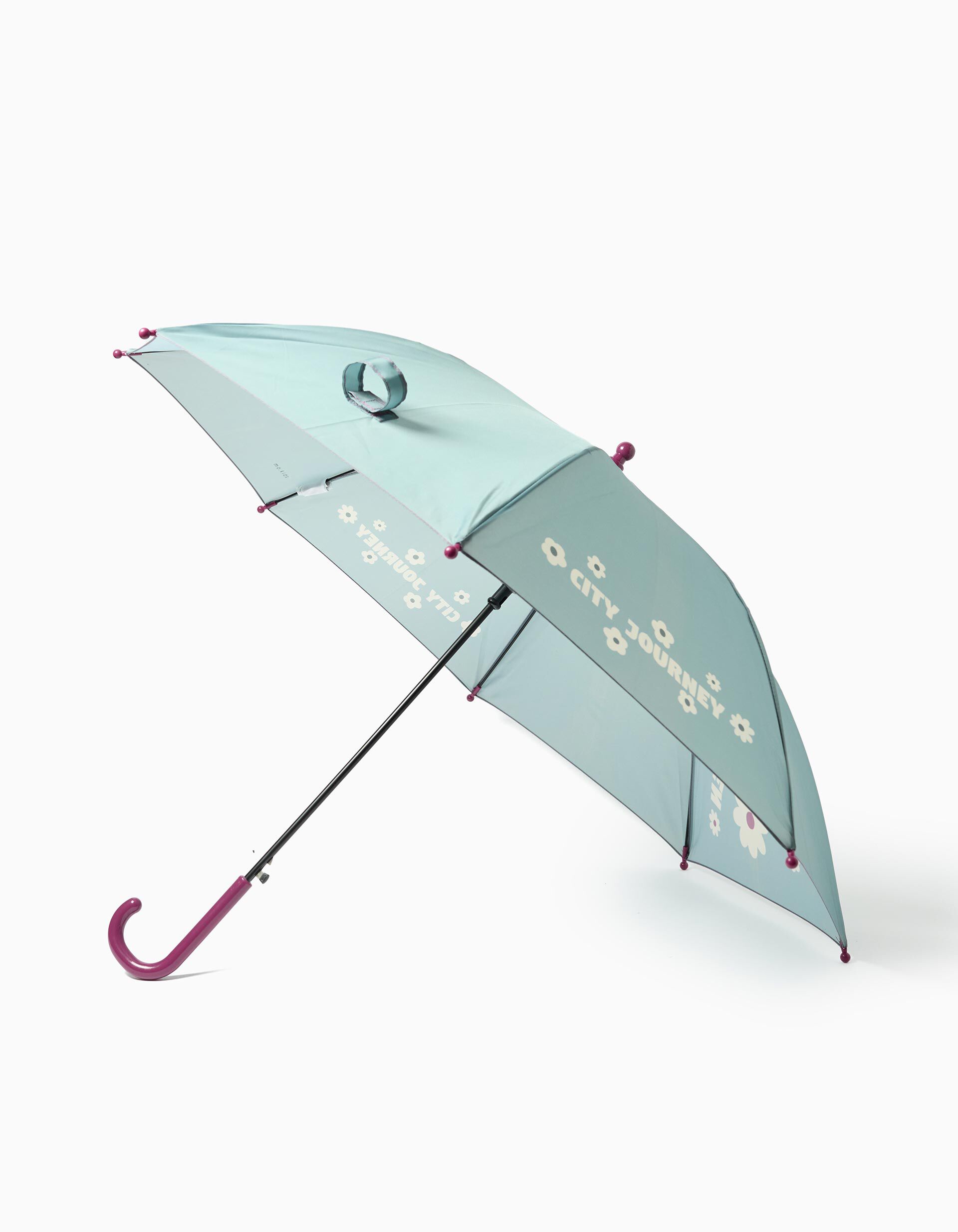 Guarda-chuva, Menina, Verde