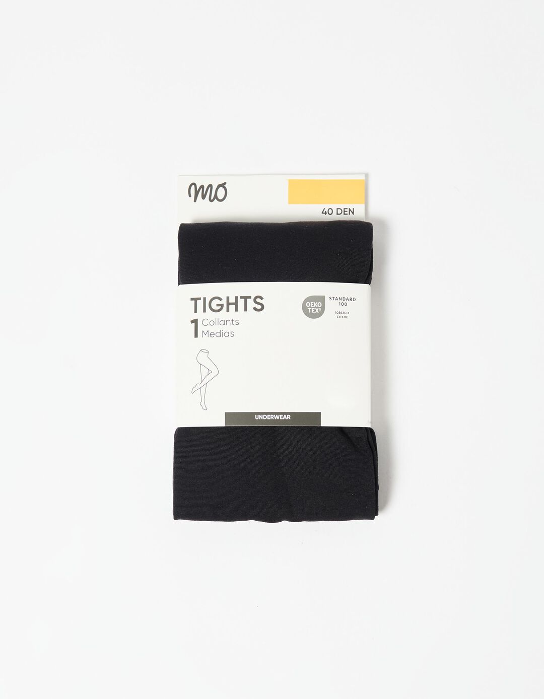 Collants Opacas 40DEN, Mulher, Preto