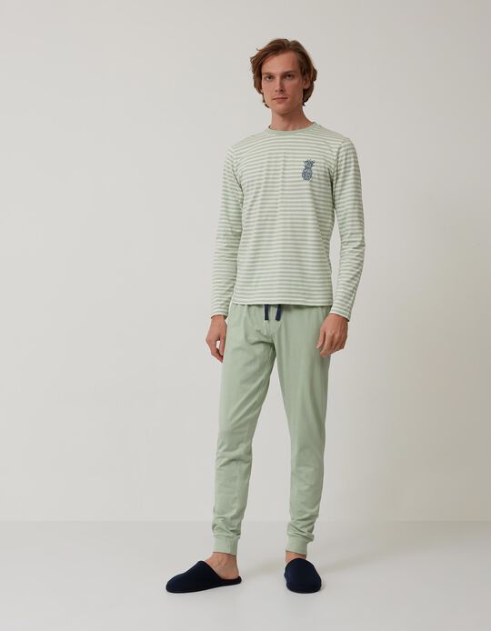 Pijama, Homem, Verde Claro