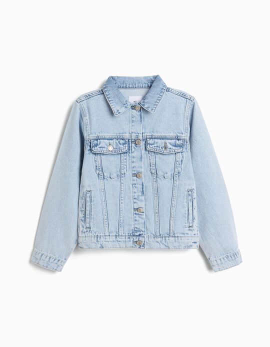 Comprar Online Casaco de Ganga, Menina, Azul Claro