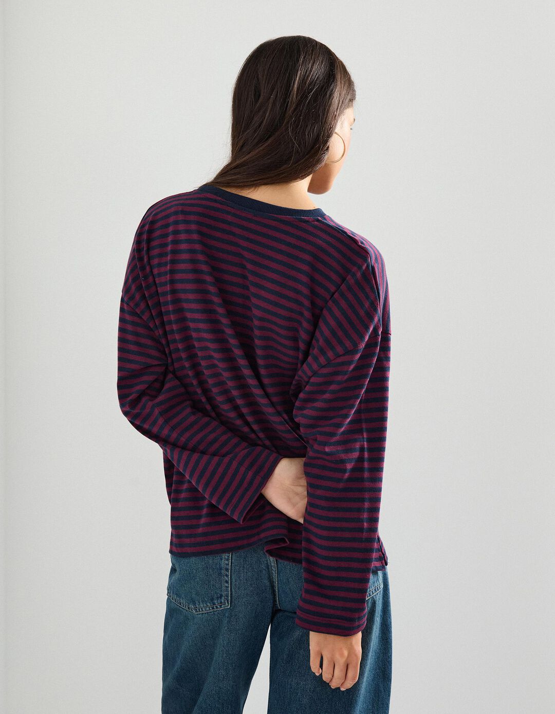 Camisola Riscas, Mulher, Roxo