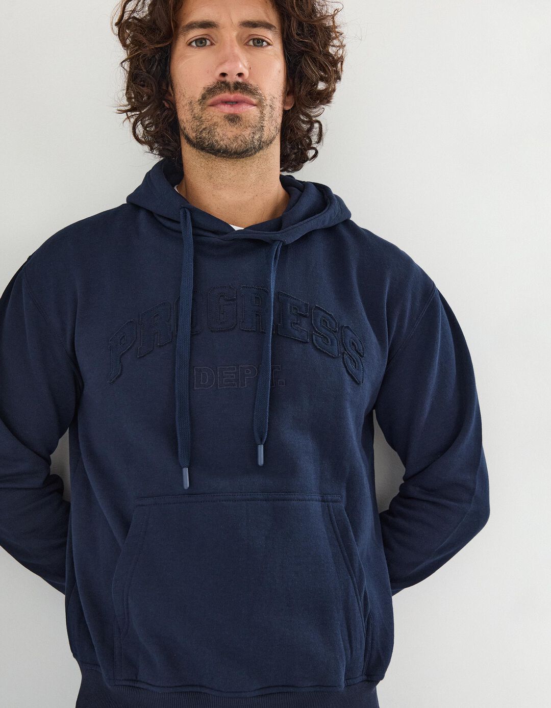 Sweatshirt Felpa com Capuz, Homem, Azul Escuro