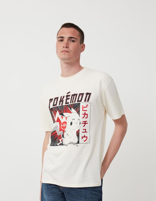 T-shirt 'Pokémon', Homem, Branco