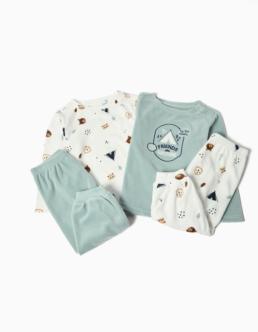 Pack 2 Pijamas de Manga Comprida, Menino, Multicor