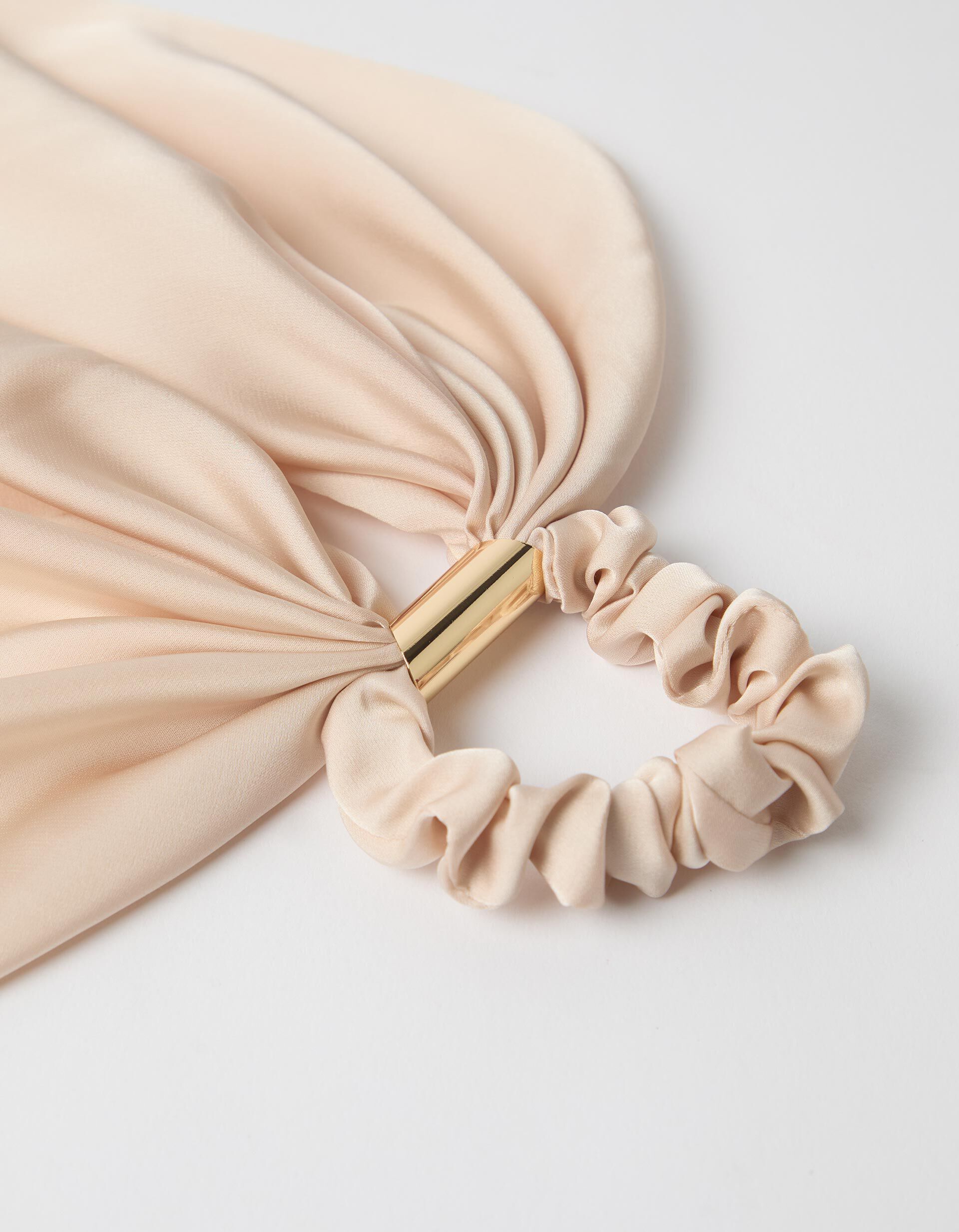 Comprar Online El&aacute;stico Scrunchie Com La&ccedil;o, Mulher, Bege