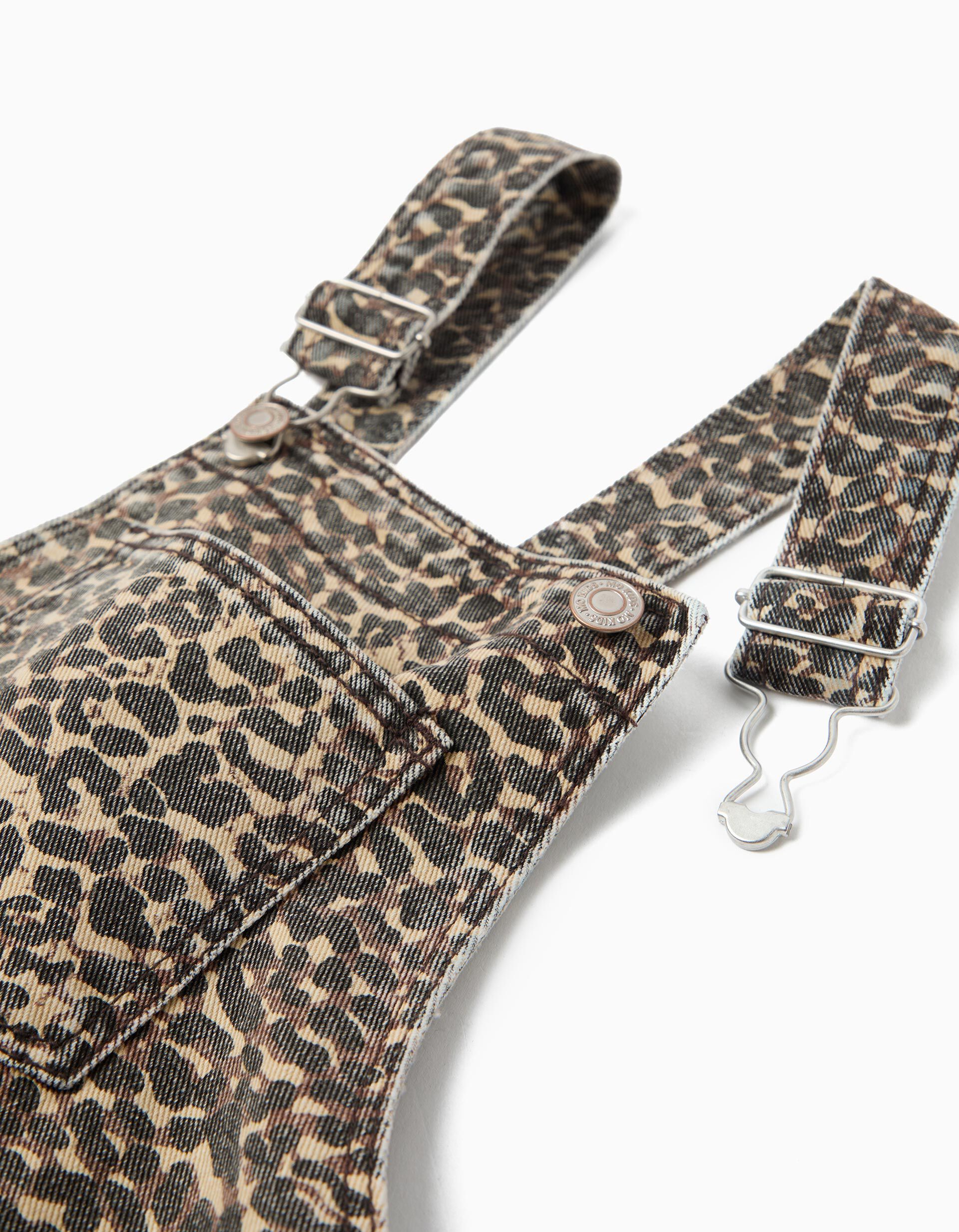 Comprar Online Saia Jardineira Animal Print, Menina, Castanho
