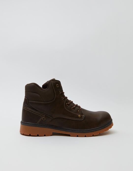 Boots with Laces, Men, Brown