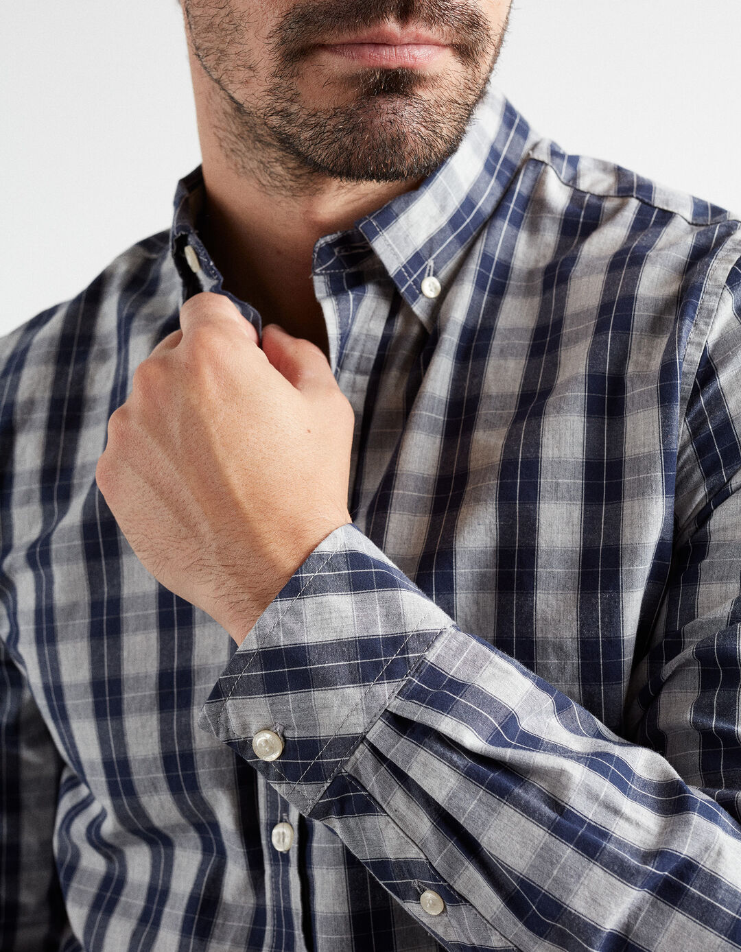 Checkered Long Sleeve Shirt, Men, Multiple colors