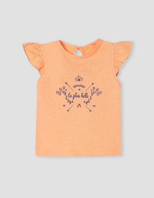 T-Shirt, Newborn Baby Girls, Orange