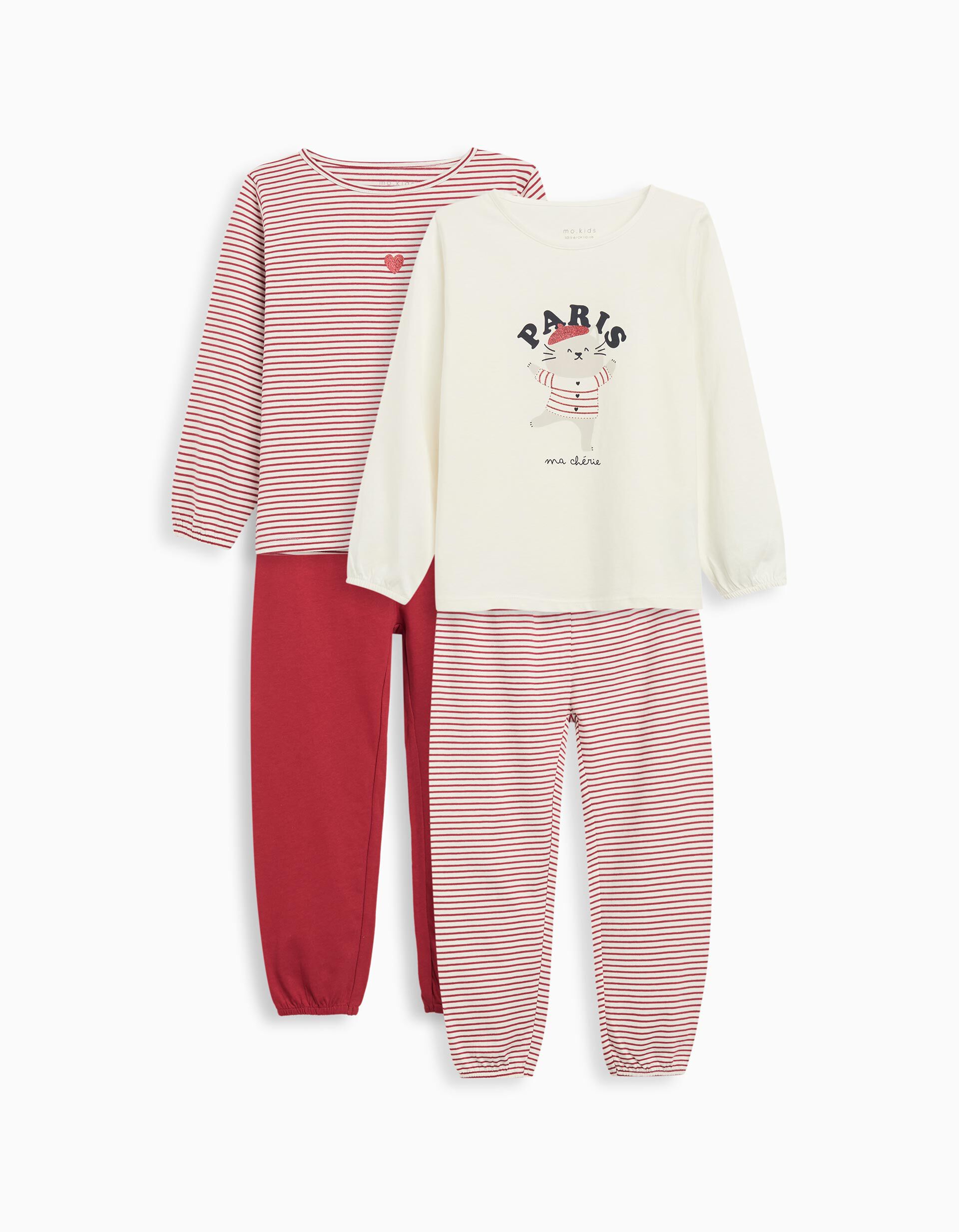 Comprar Online Pack 2 Pijamas de Manga Comprida, Menina, Multicor 