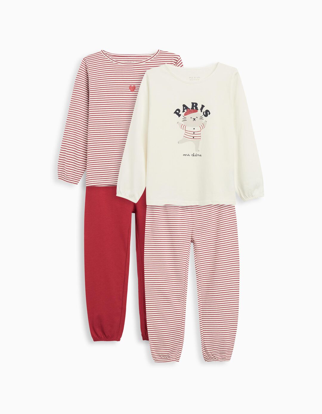 Pack 2 Pijamas de Manga Comprida, Menina, Multicor 