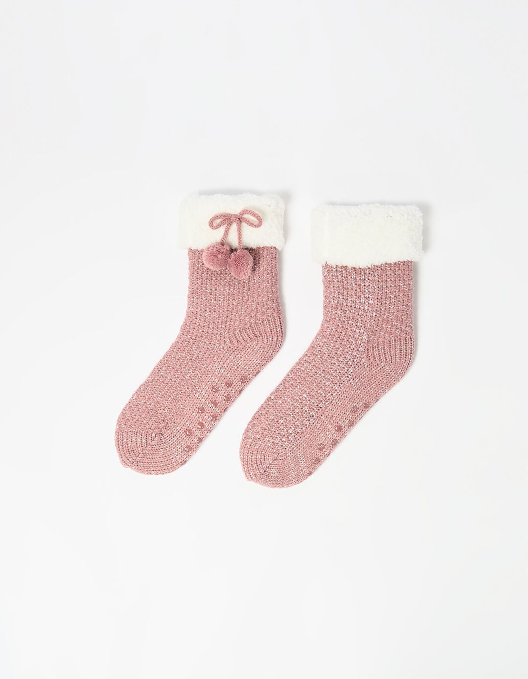 Meias Antiderrapantes, Mulher, Rosa