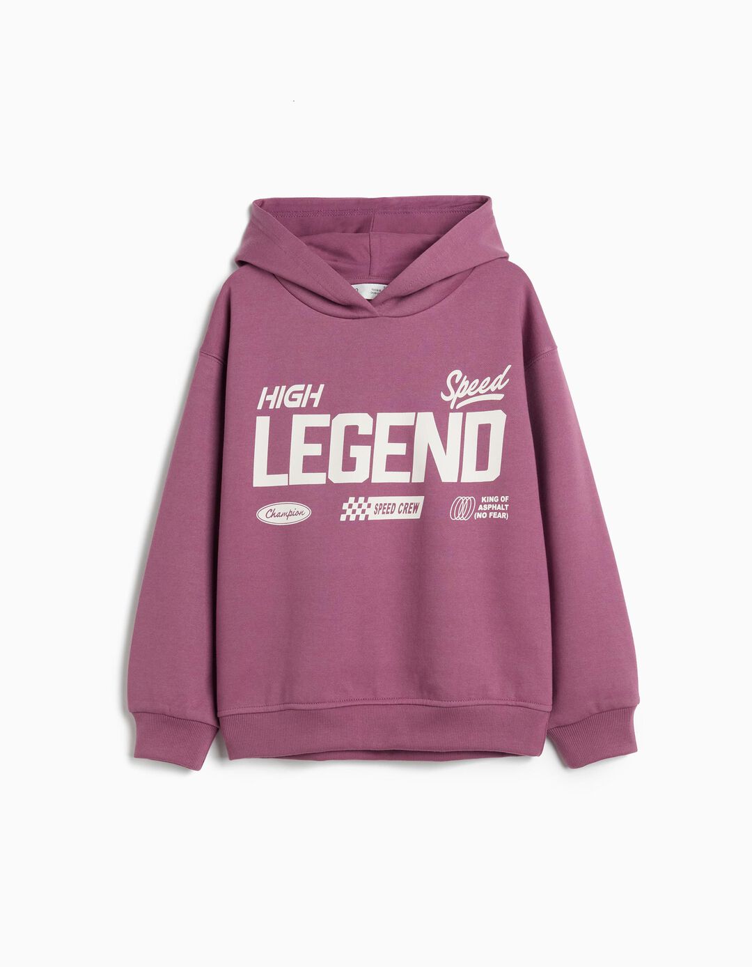 Sweatshirt de Felpa Capuz, Menino, Roxo Escuro