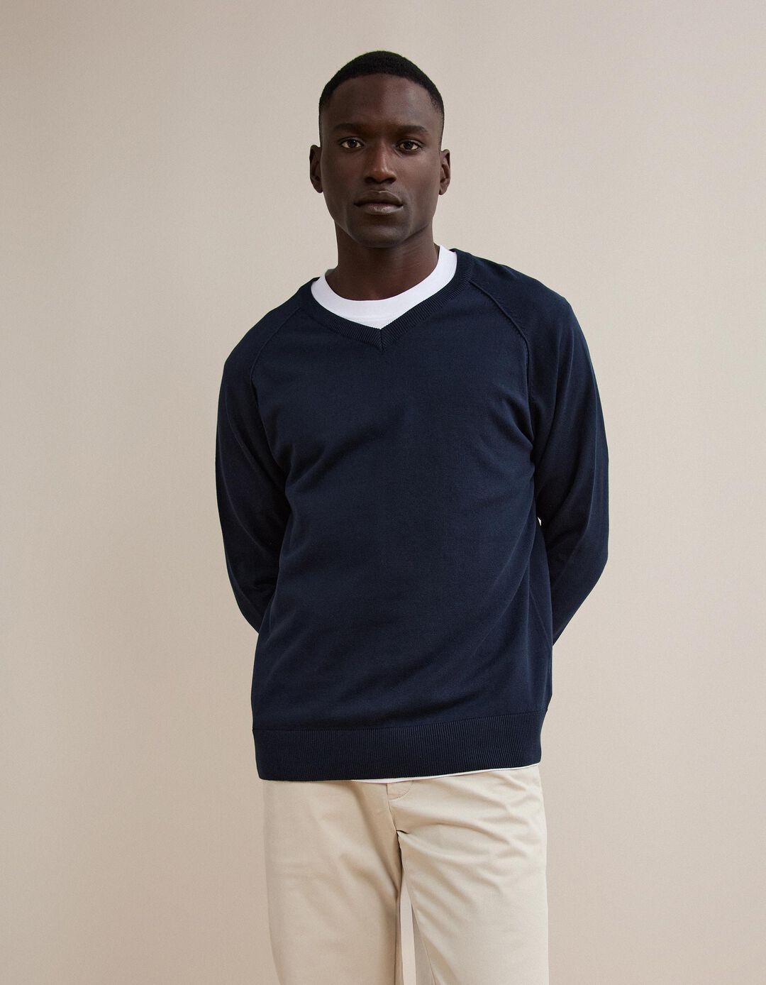 Camisola De Malha, Homem, Azul Escuro