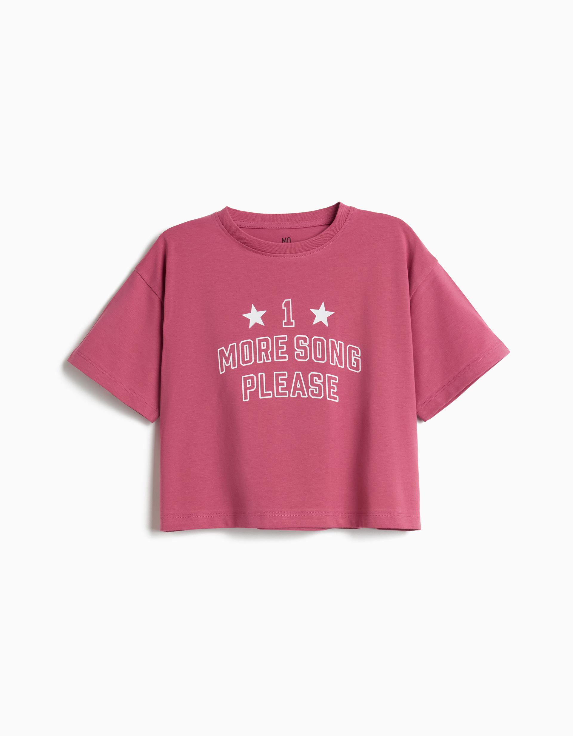 Comprar Online T-shirt Estampada, Menina, Rosa Escuro