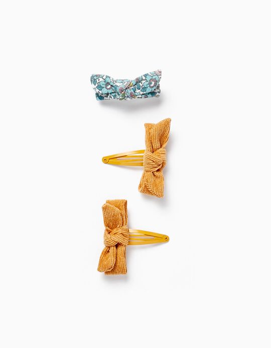 Comprar Online Pack of 3 Hair Clips for Baby Girls, Yellow/Multicolor