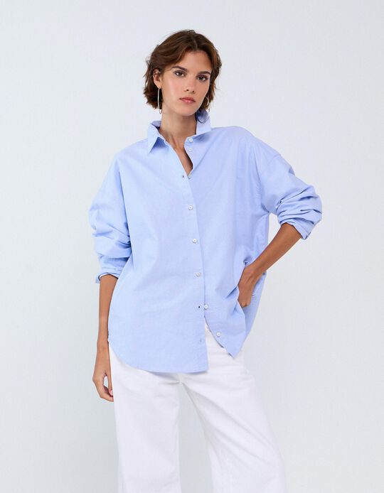 Comprar Online Camisa Oxford, Mulher, Azul