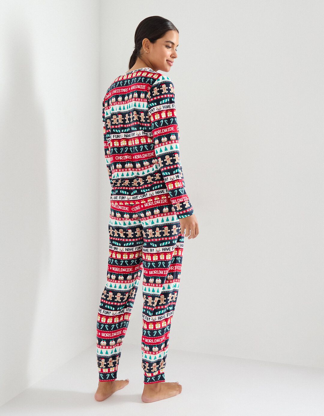 Pijama Polar de Natal, Mulher, Multicor