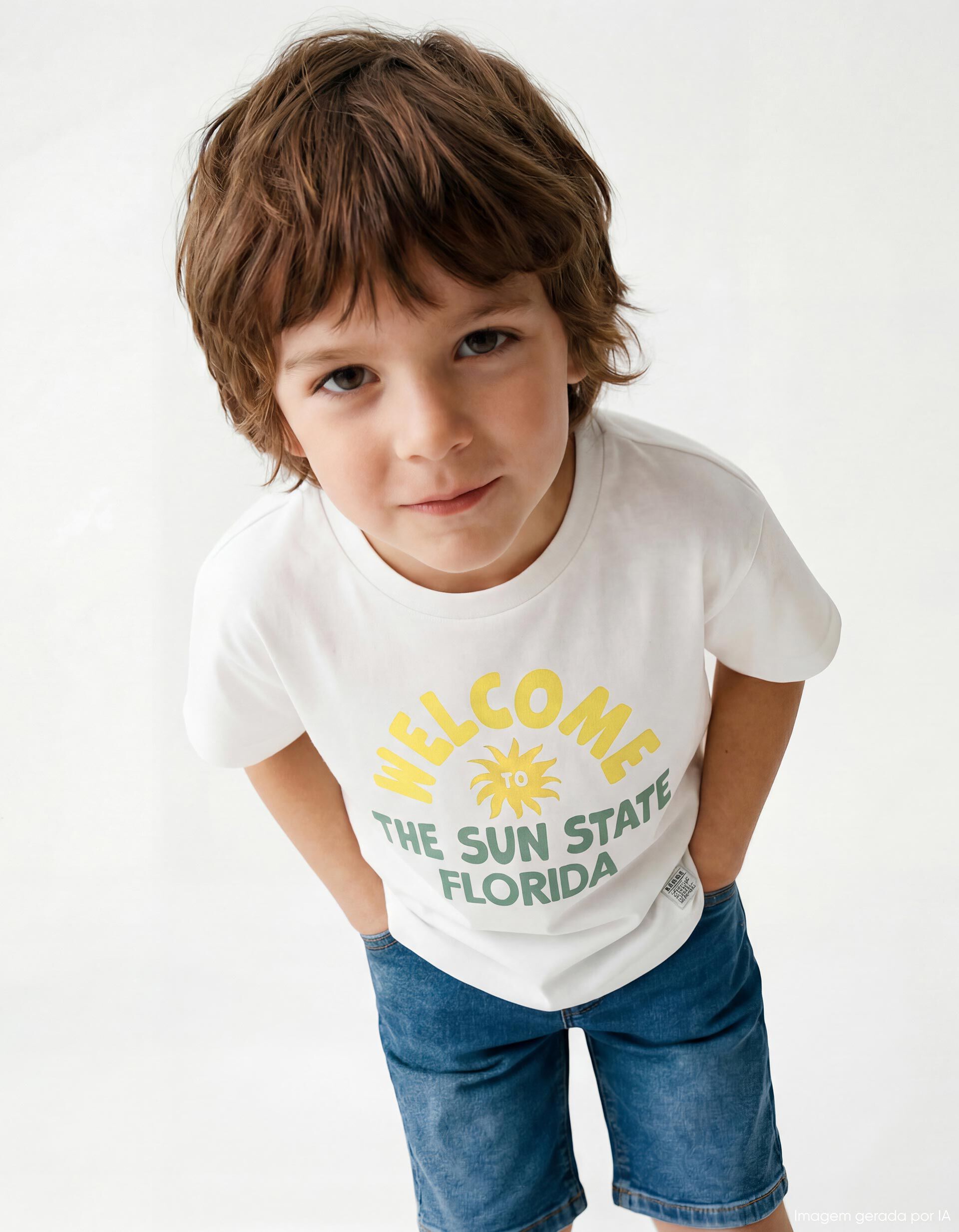 Comprar Online T-shirt Estampada, Menino, Branco