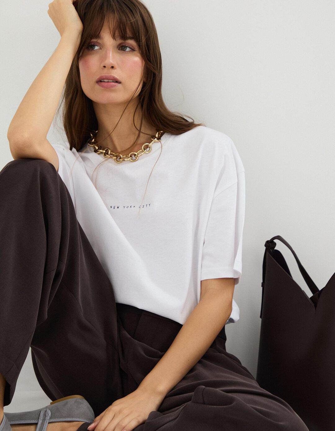T-shirt Print, Mulher, Branco