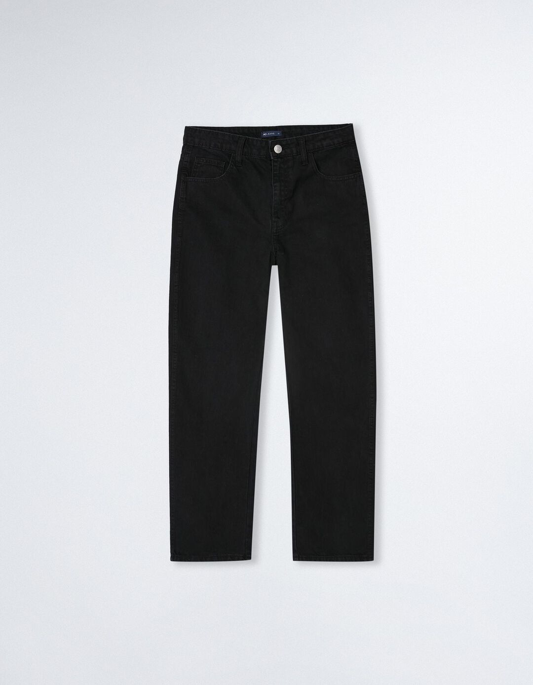Straight Fit Crop Jeans, Women, Black