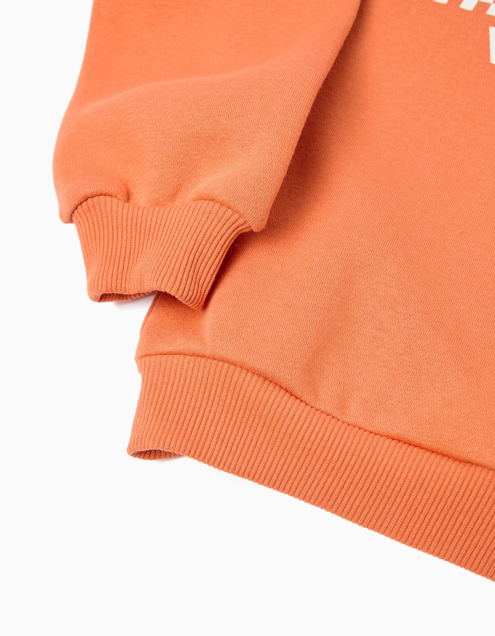 Comprar Online Sweatshirt de Felpa, Menino, Laranja Claro