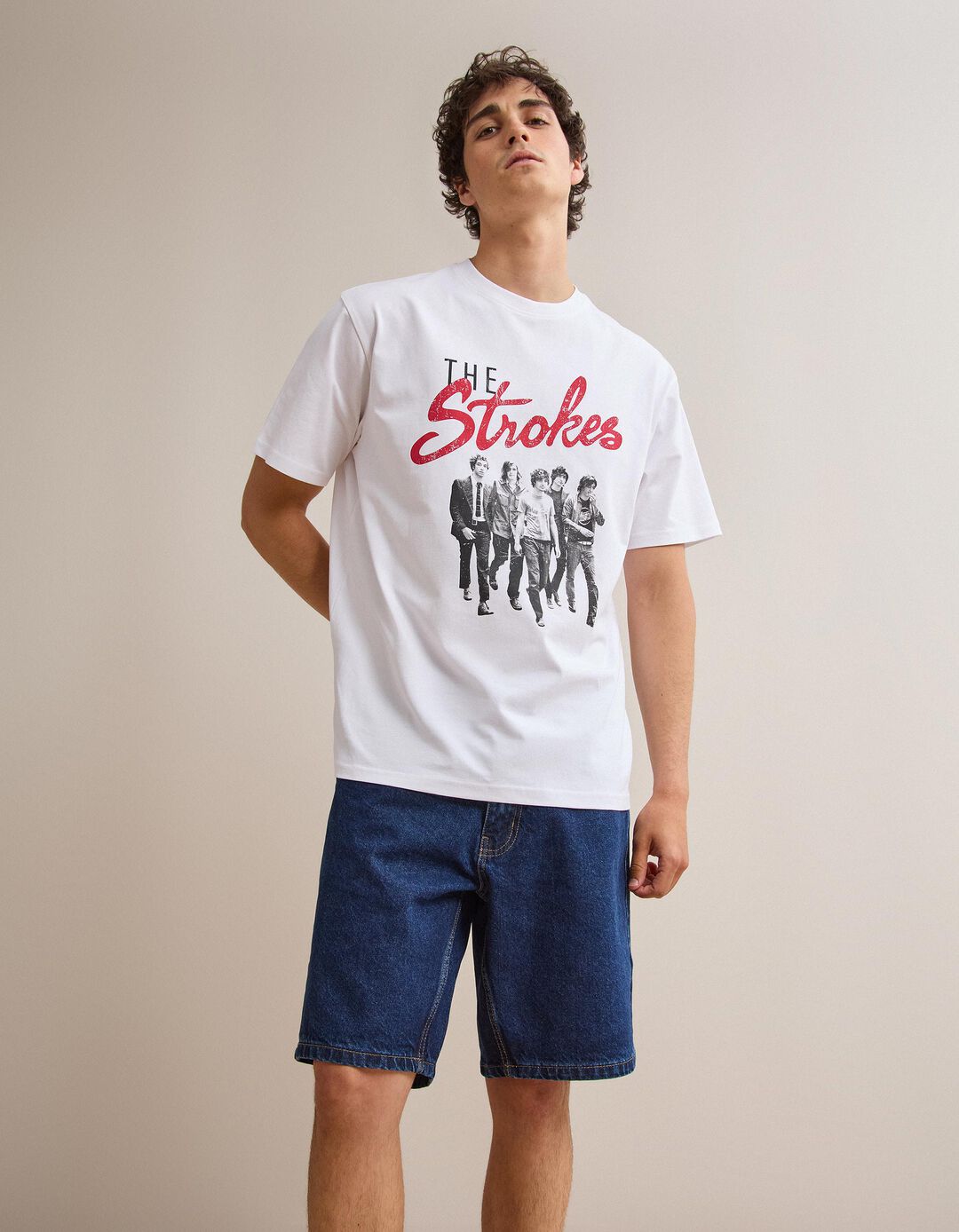 T-shirt The Strokes, Homem, Branco