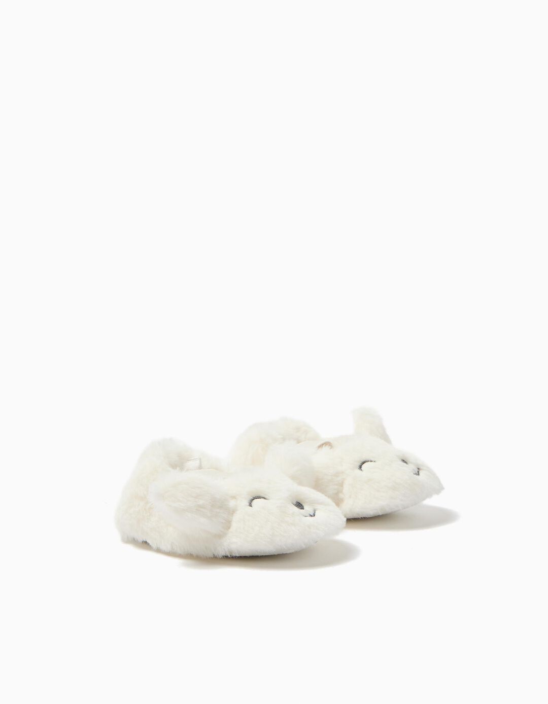 Pantufas, Menina, Branco