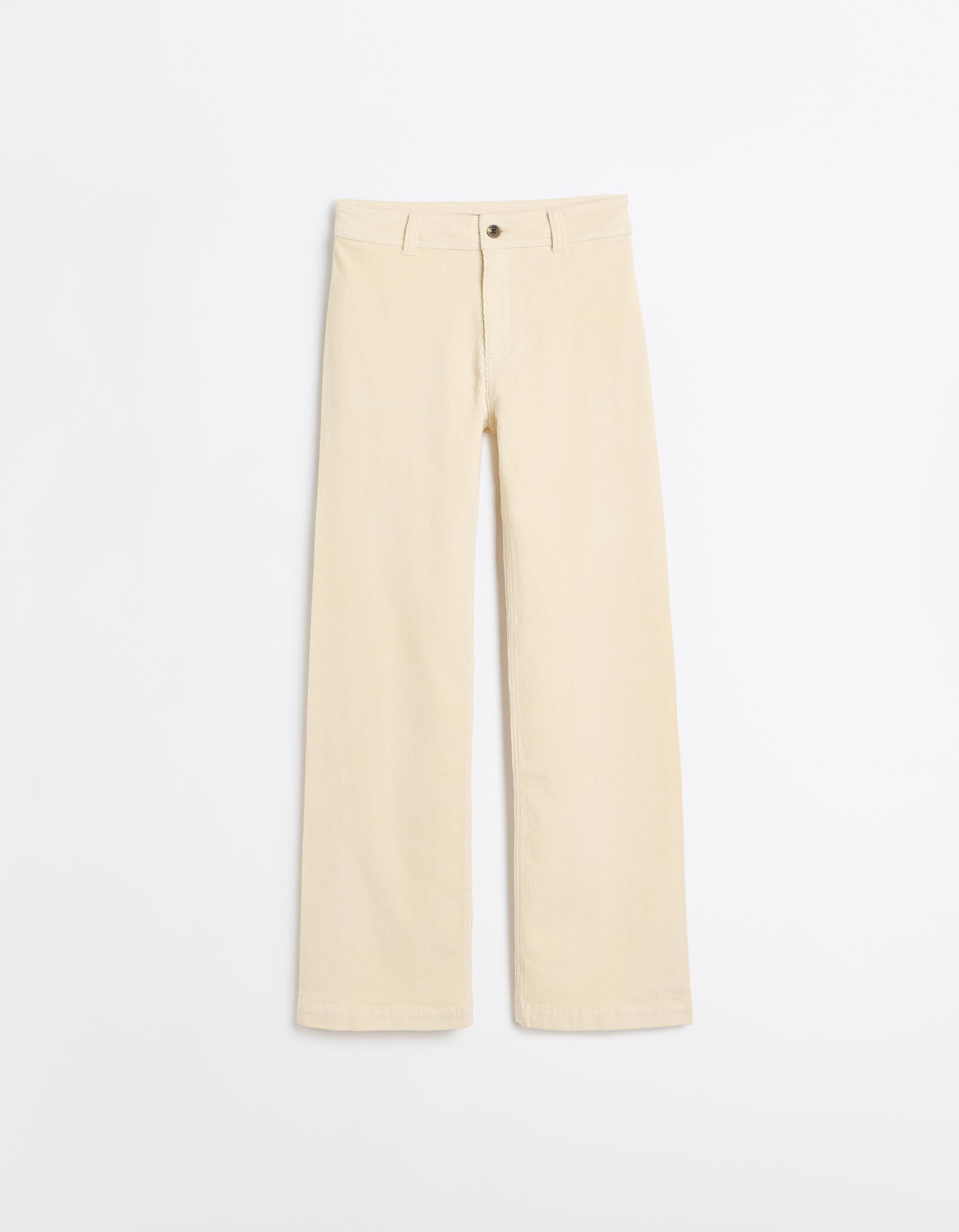 Comprar Online Cal&ccedil;as de Bombazina Wide Leg, Mulher, Bege Claro